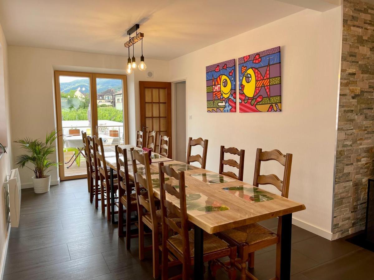 Alsacebnb - Gîte 12 personnes dans le vignoble - Piscine privée chauffée&Spa Ammerschwihr Esterno foto