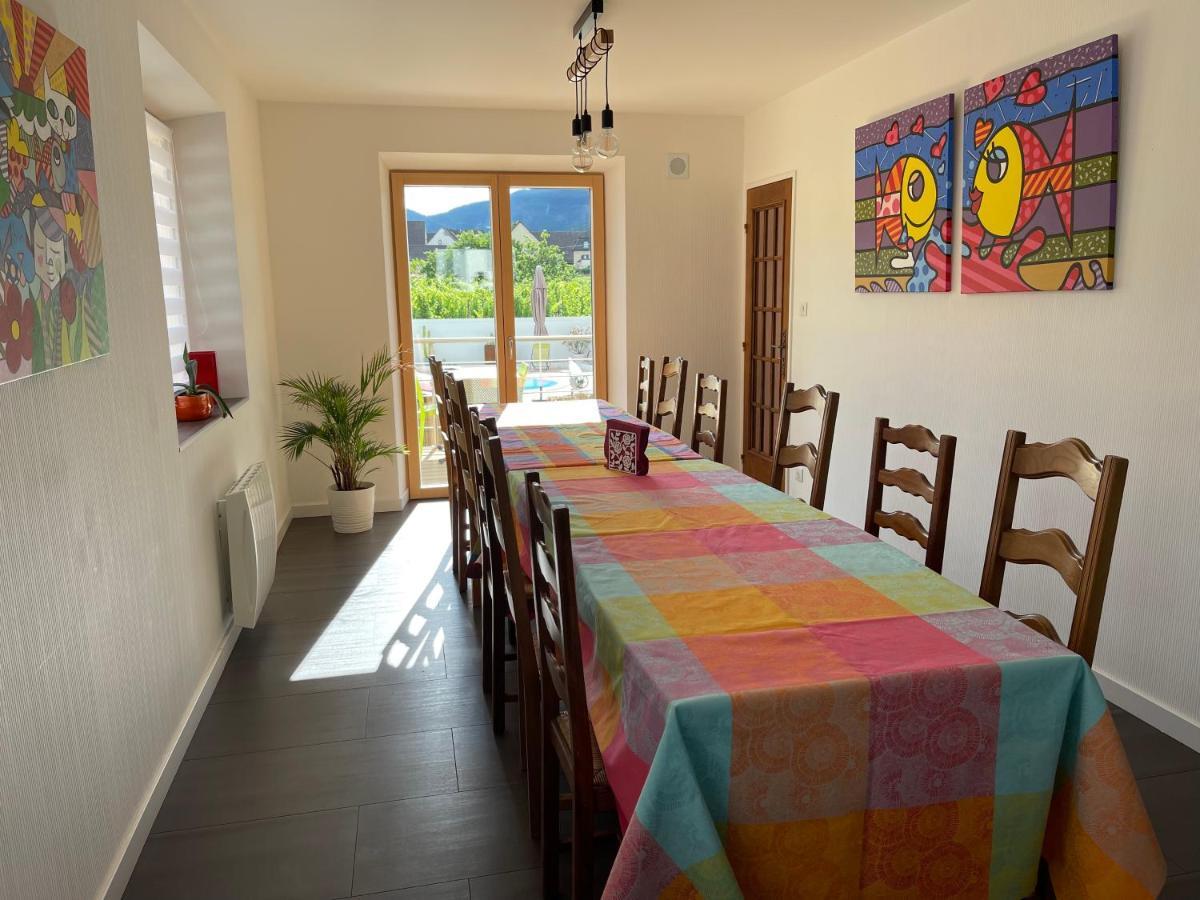 Alsacebnb - Gîte 12 personnes dans le vignoble - Piscine privée chauffée&Spa Ammerschwihr Esterno foto