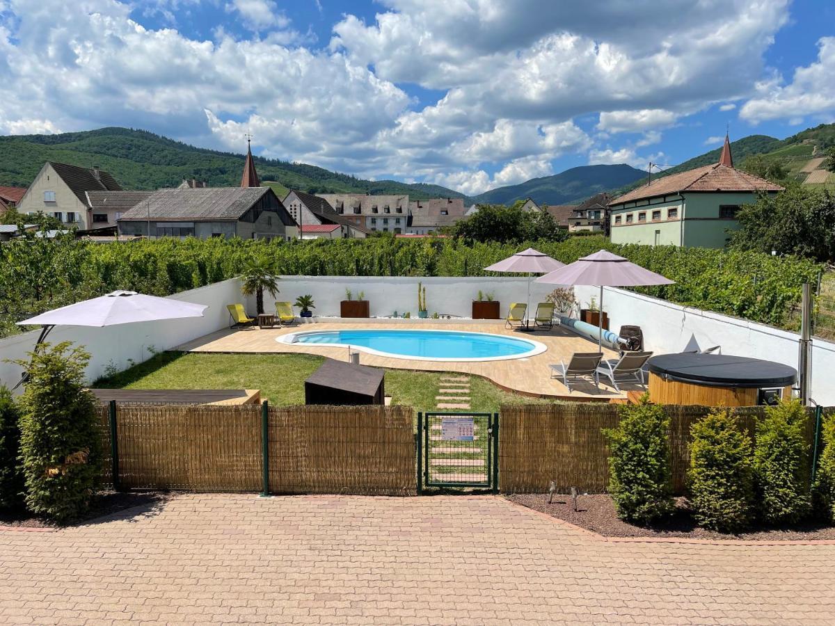 Alsacebnb - Gîte 12 personnes dans le vignoble - Piscine privée chauffée&Spa Ammerschwihr Esterno foto