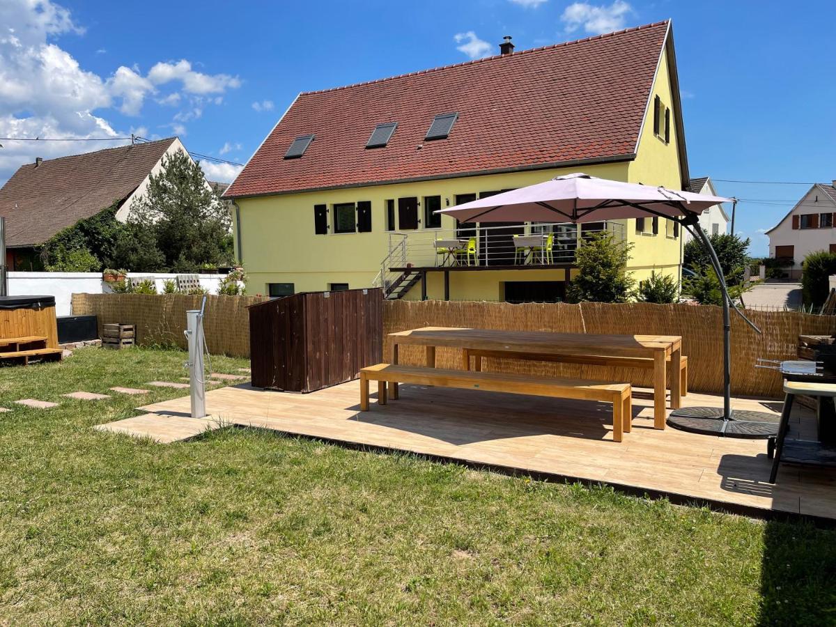 Alsacebnb - Gîte 12 personnes dans le vignoble - Piscine privée chauffée&Spa Ammerschwihr Esterno foto
