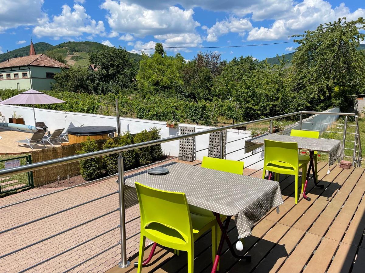 Alsacebnb - Gîte 12 personnes dans le vignoble - Piscine privée chauffée&Spa Ammerschwihr Esterno foto