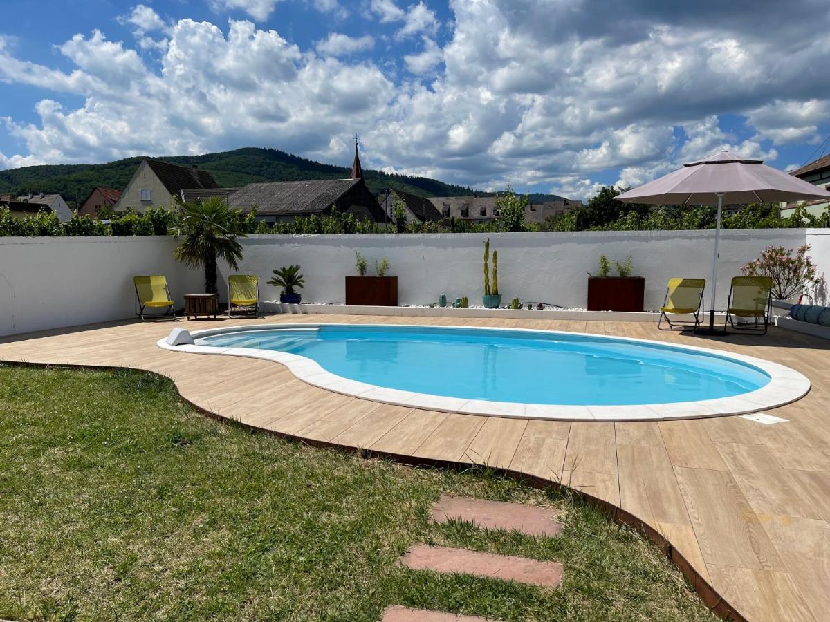 Alsacebnb - Gîte 12 personnes dans le vignoble - Piscine privée chauffée&Spa Ammerschwihr Esterno foto